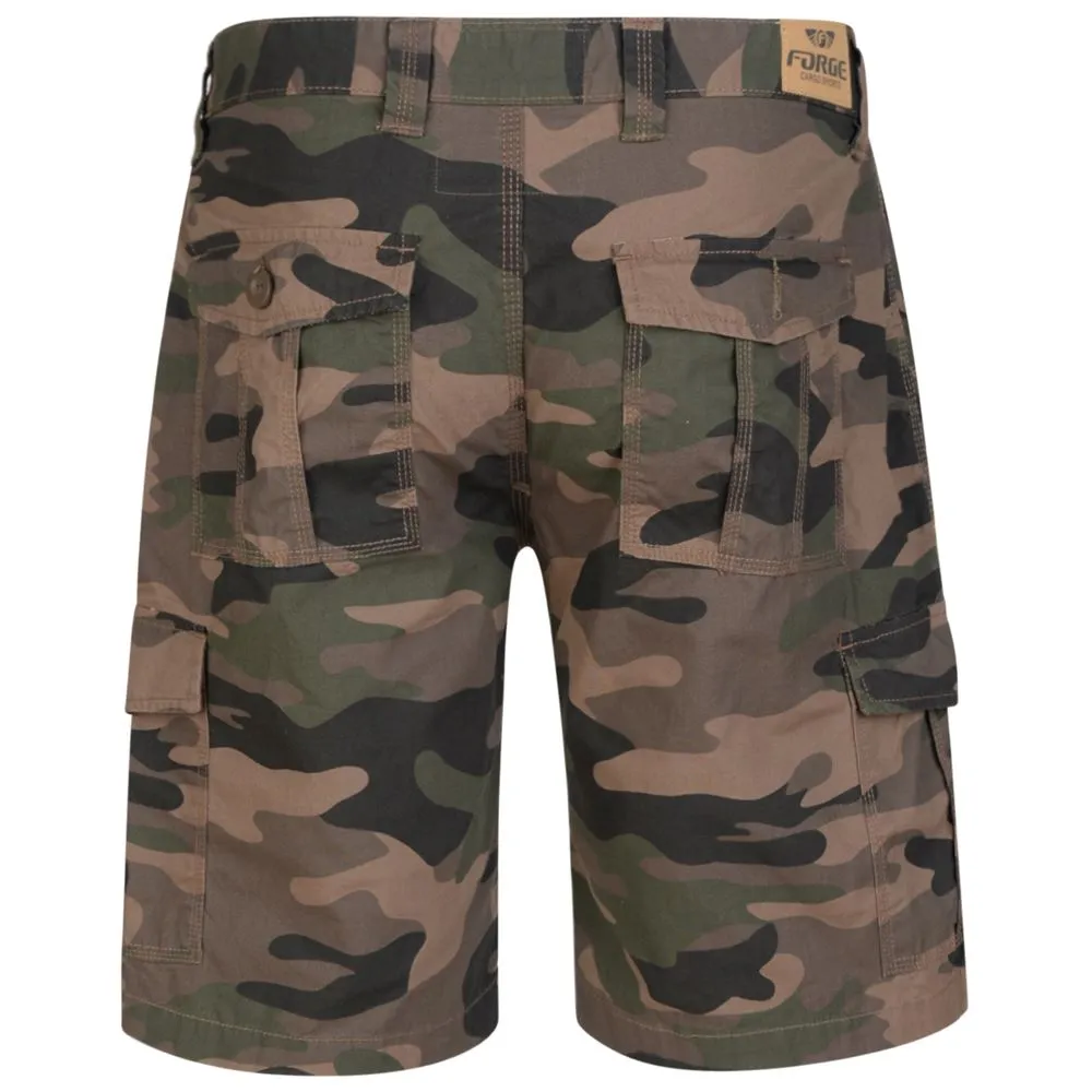 KAM Pure Cotton Camoflauge Shorts (309) in Dk Khaki & Grey in Waist 40 to 60