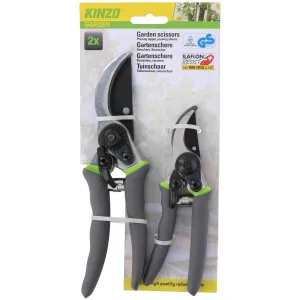 Kinzo Garden Pruning Shears with Soft Grip Handle | Set of 2