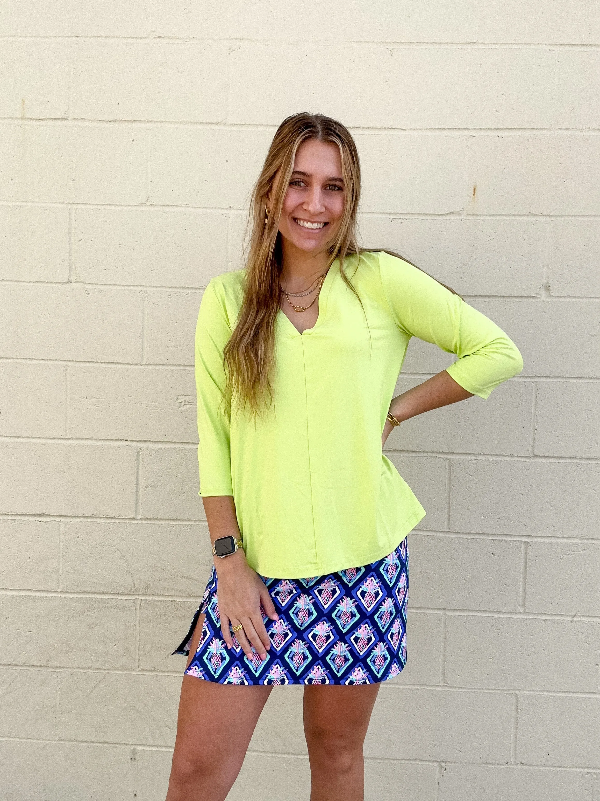 LuLu B Best Seller V-Neck 3/4 Sleeve Top