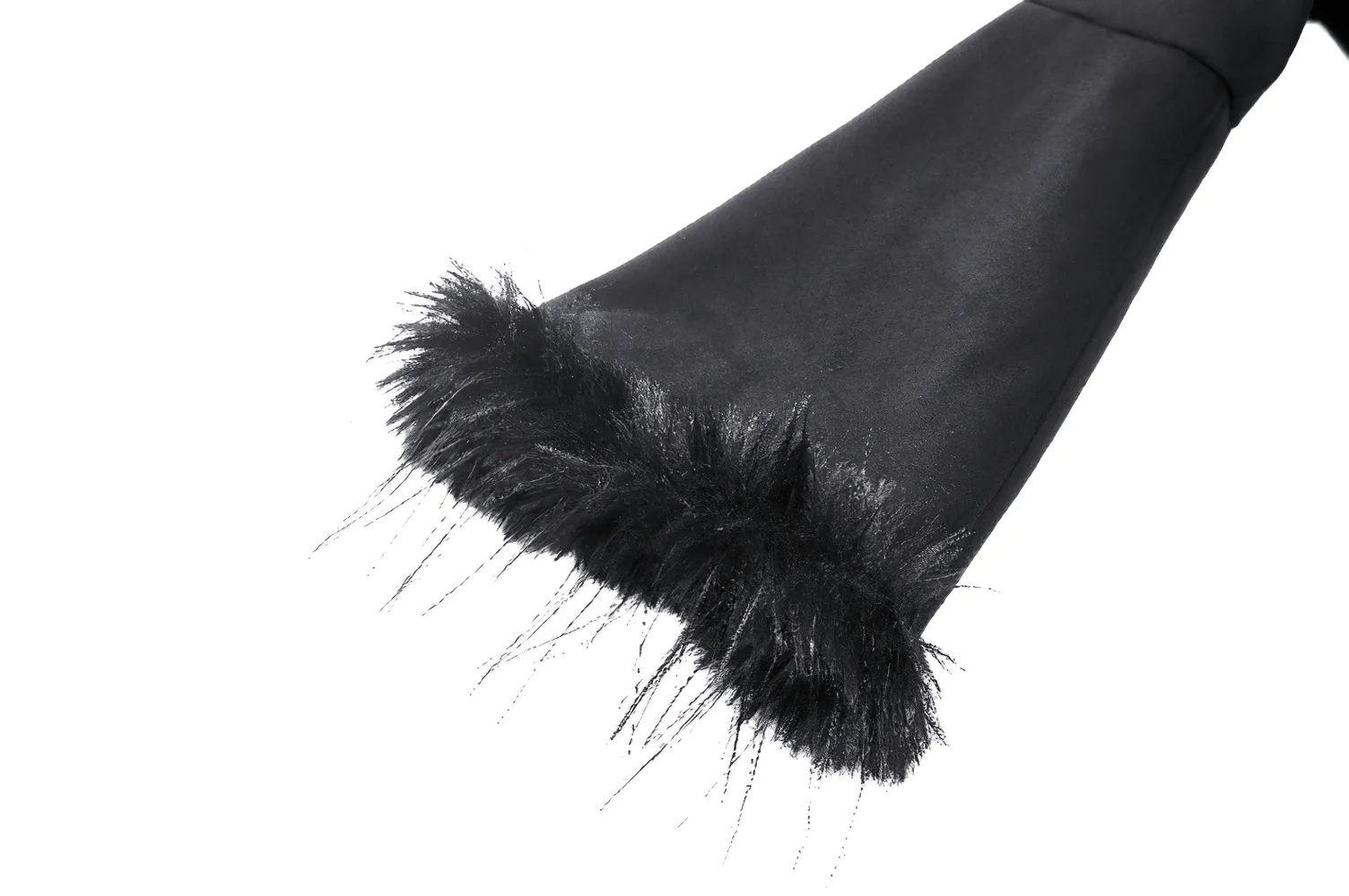 Luxurious Lace-Trimmed Gothic Hooded Coat for Women