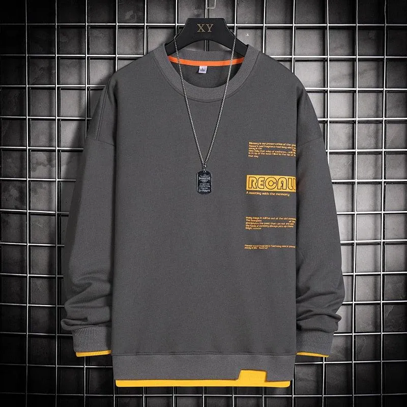 Men's High Street Trendy Spring Long Sleeve Pullover