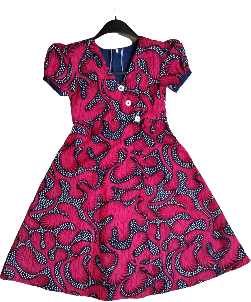 Mina Ankara Style African Print Flared Dress