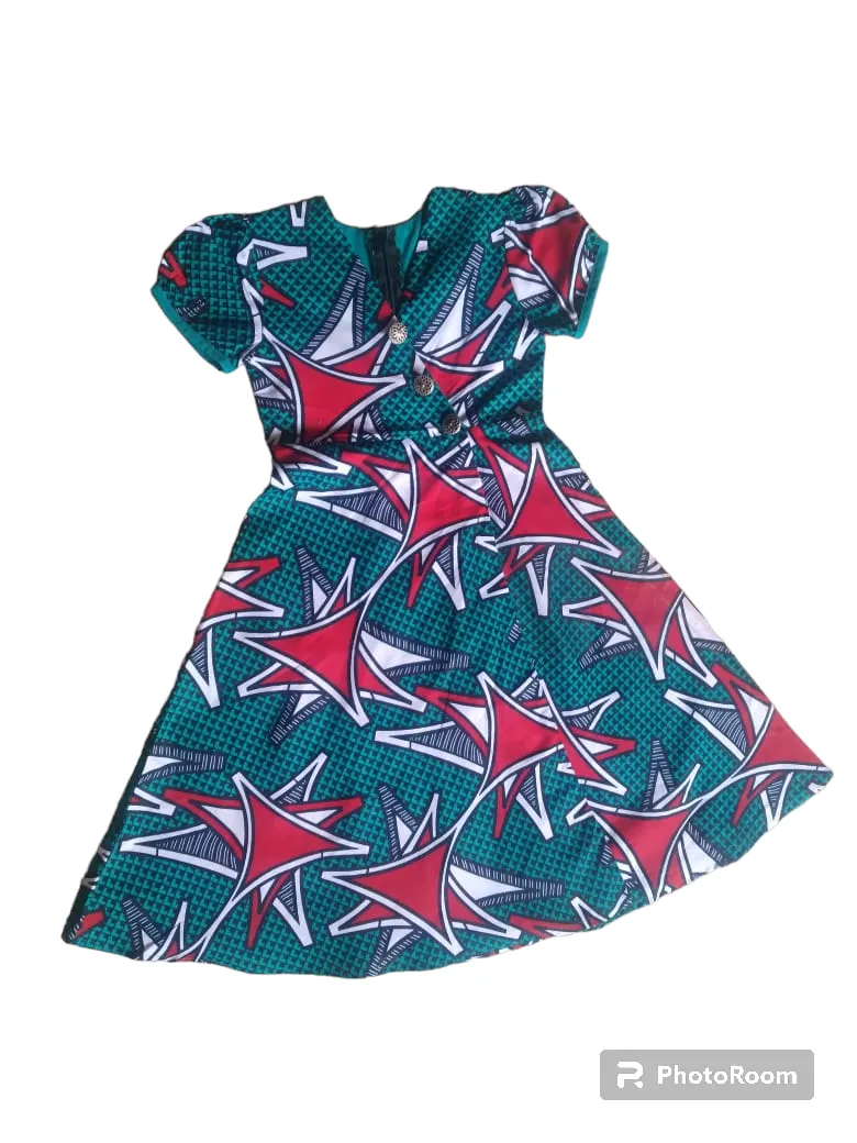 Mina Ankara Style African Print Flared Dress