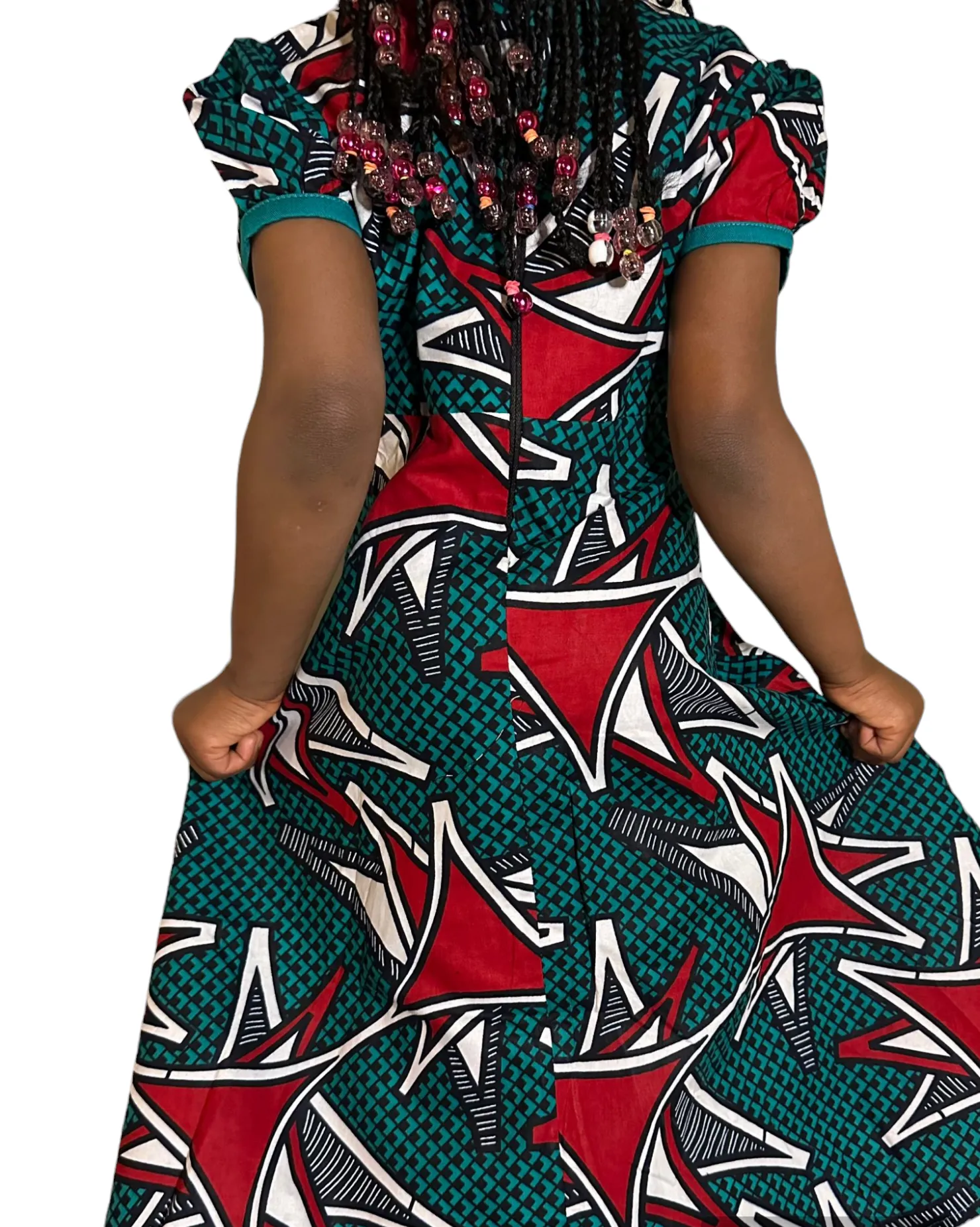 Mina Ankara Style African Print Flared Dress