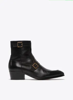 Monique 50mm Black Leather Boot