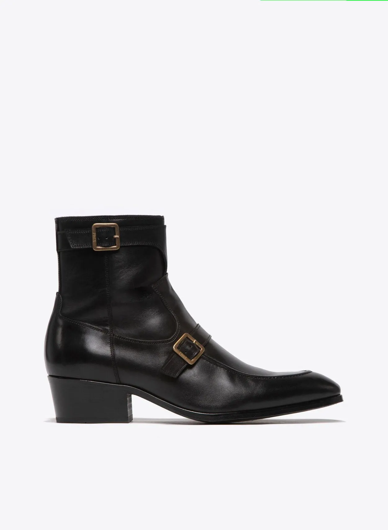Monique 50mm Black Leather Boot