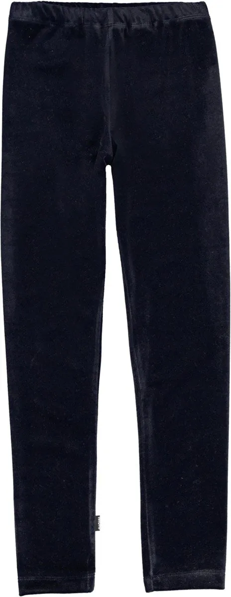 Nora Velvet Legging | Warm Blue