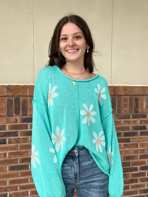 Pol Poppin' Daisy Lightweight Sweater