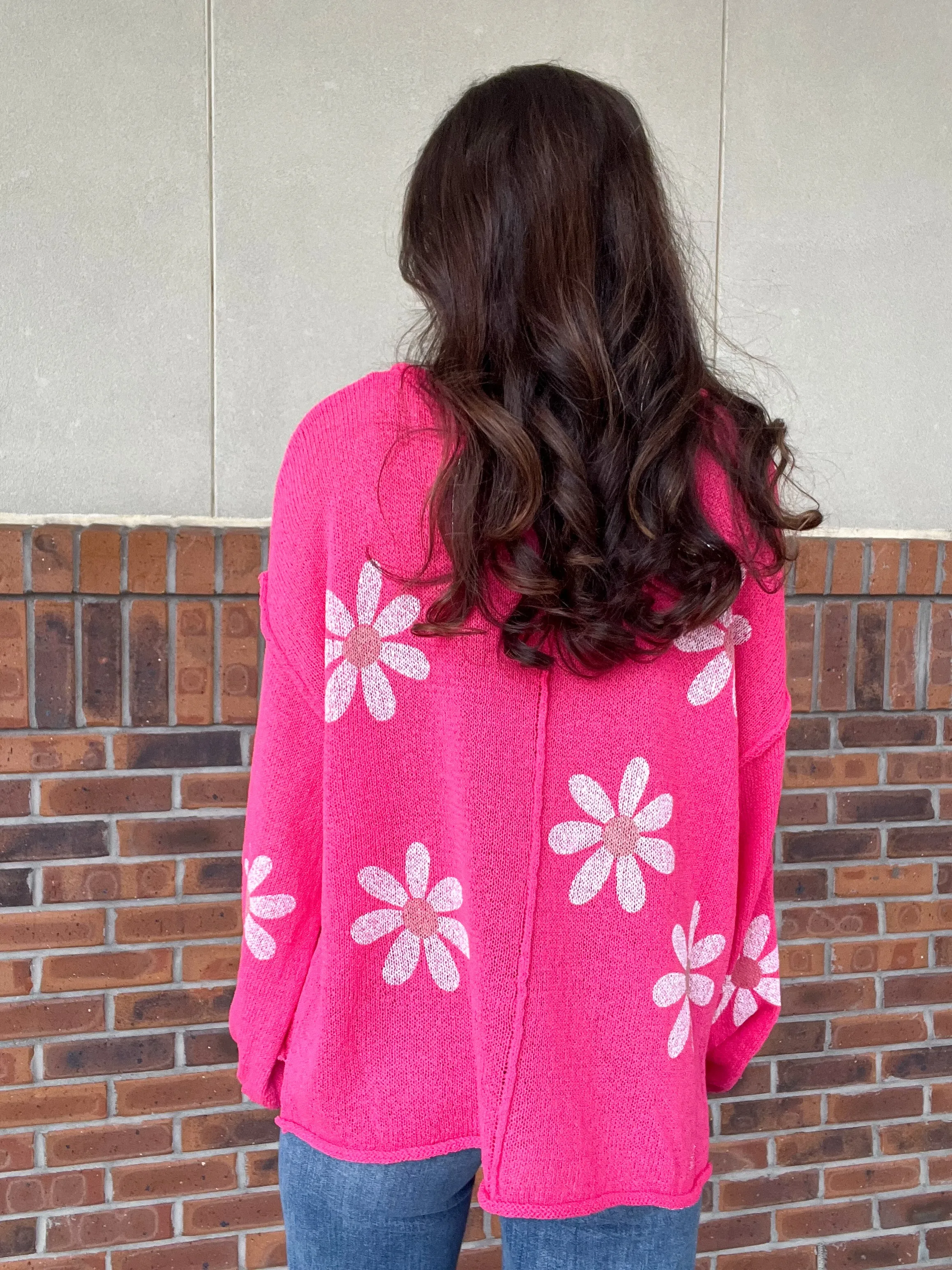 Pol Poppin' Daisy Lightweight Sweater