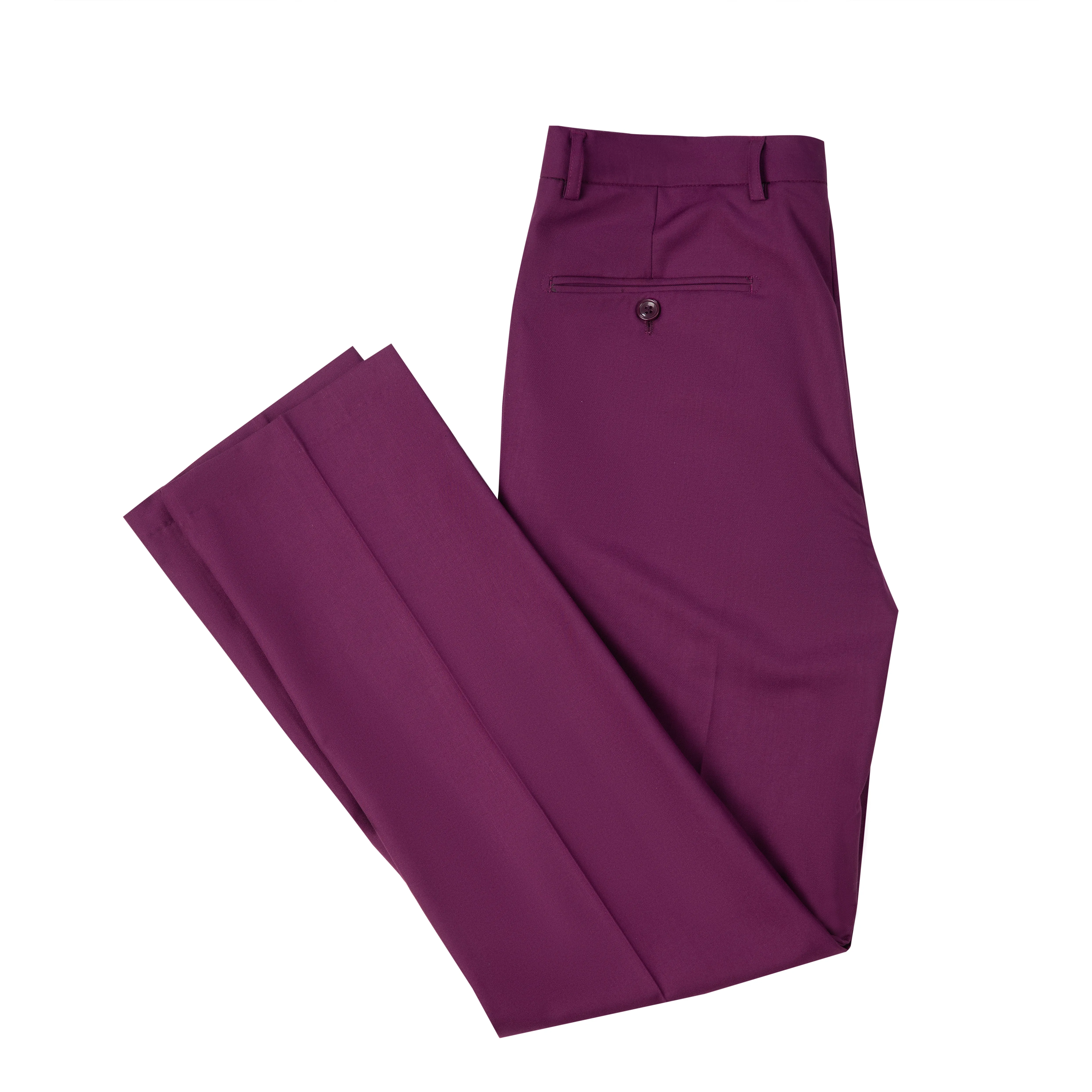 Purple Two Button Wedding 2 Pieces Men's Suits Jacket Pants