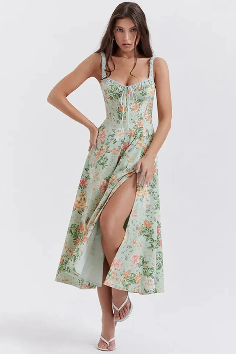 Romance Reason Floral Trendy Print Midi Dress