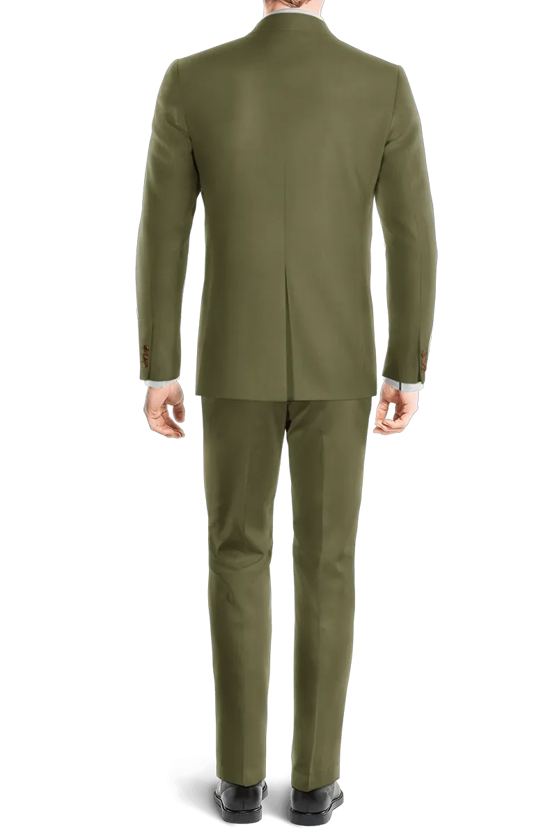Sage Green Slim fit 3 piece 2-Button Suit