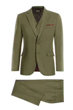 Sage Green Slim fit 3 piece 2-Button Suit