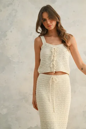 Sandie Crochet Knitted Crop Top