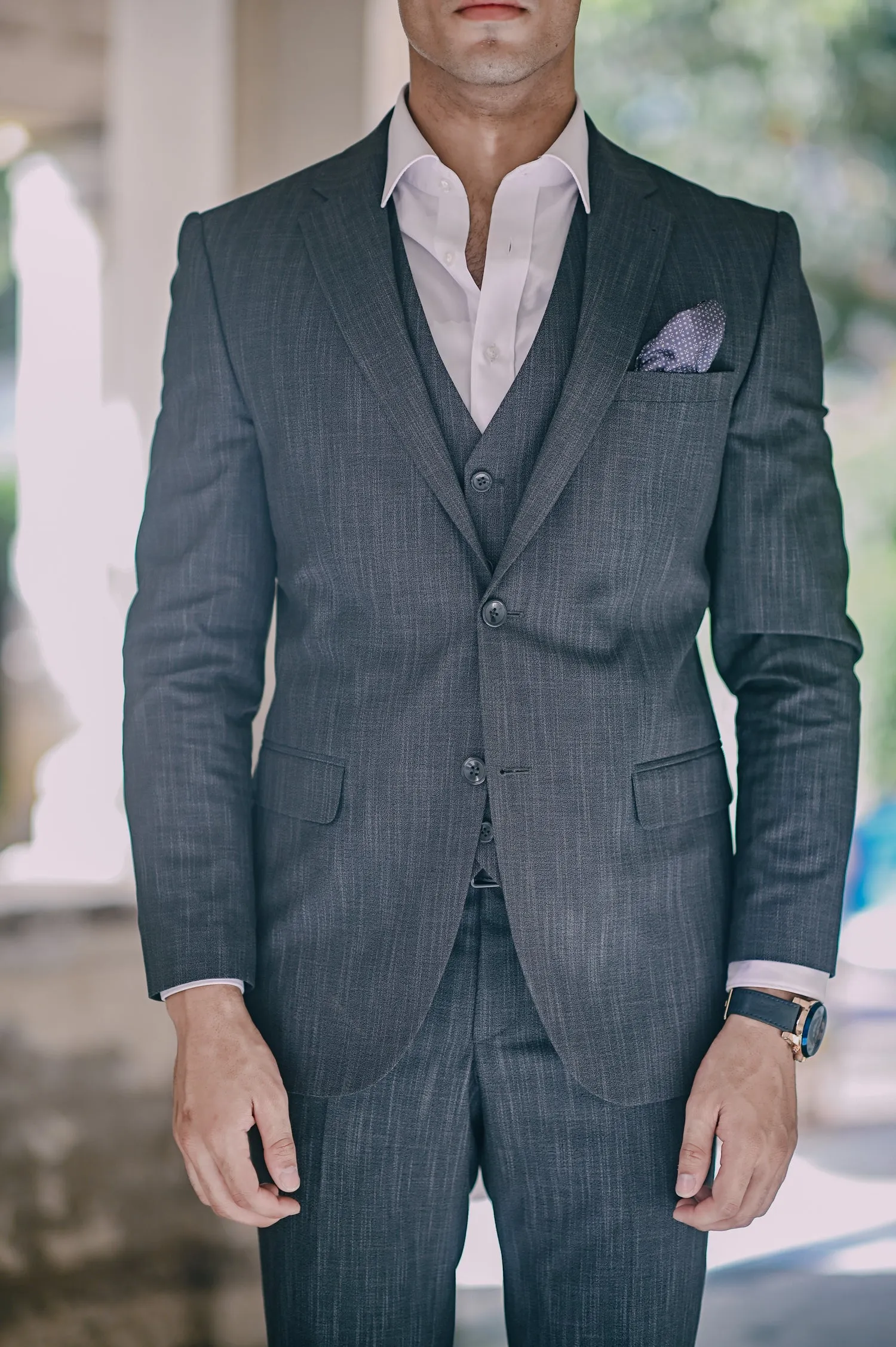 SHARP DARK GREY TEXTURED