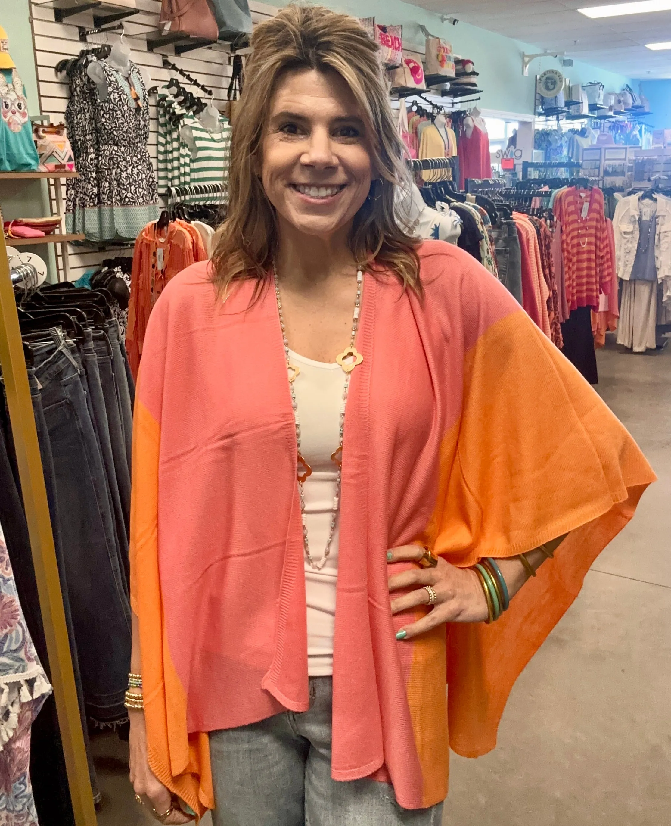 Simply Noelle Color Block Cardi Wrap