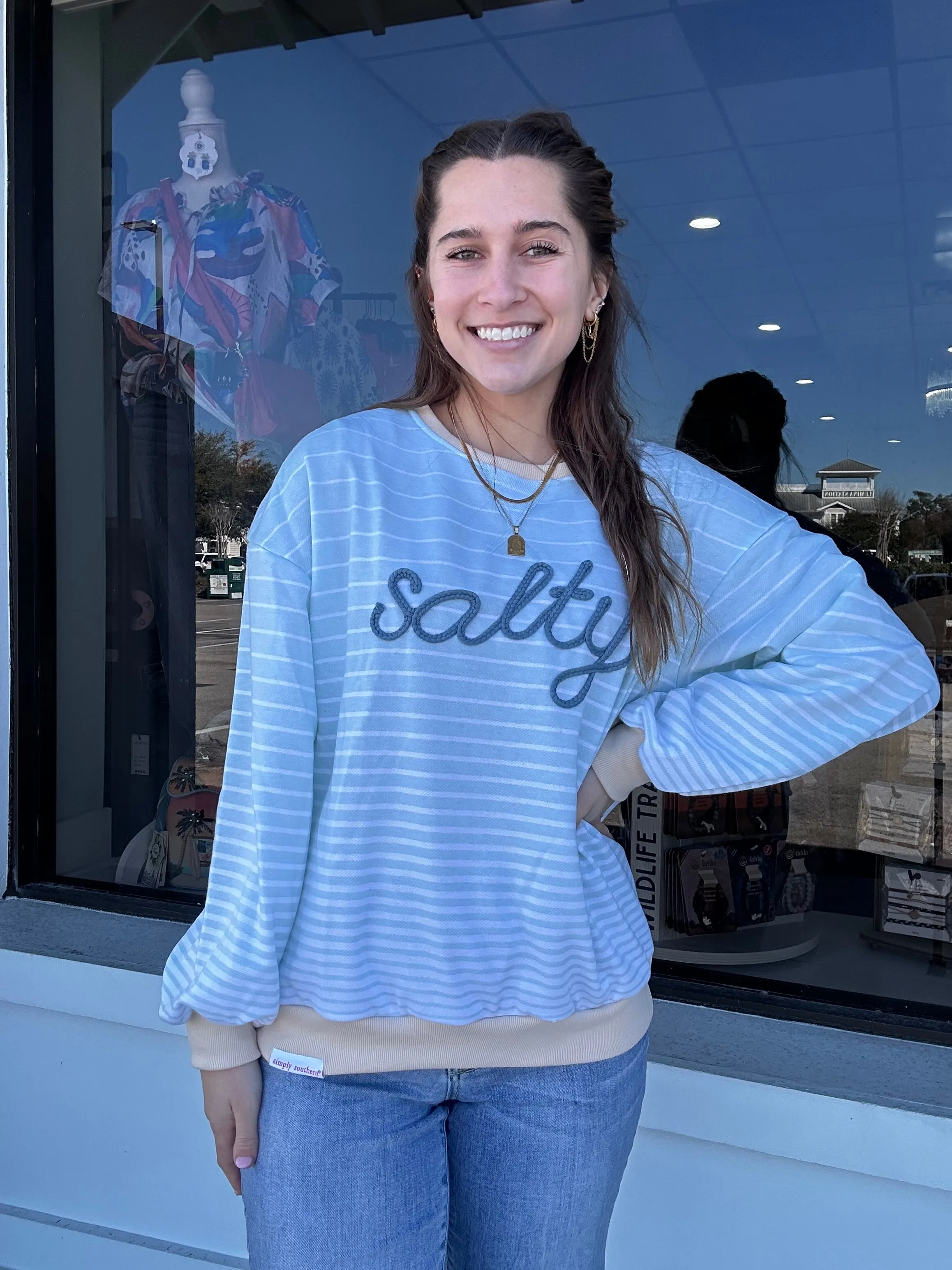 Simply Salty Seafoam Sweater