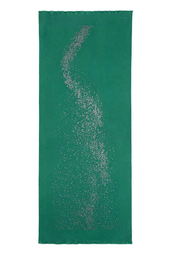 Sky Crystal Modal & Cashmere Shawls with Swarovski - Green