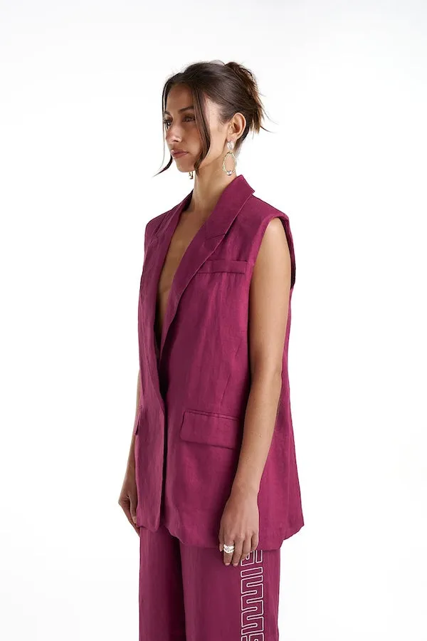 SLEEVELESS BLAZER
