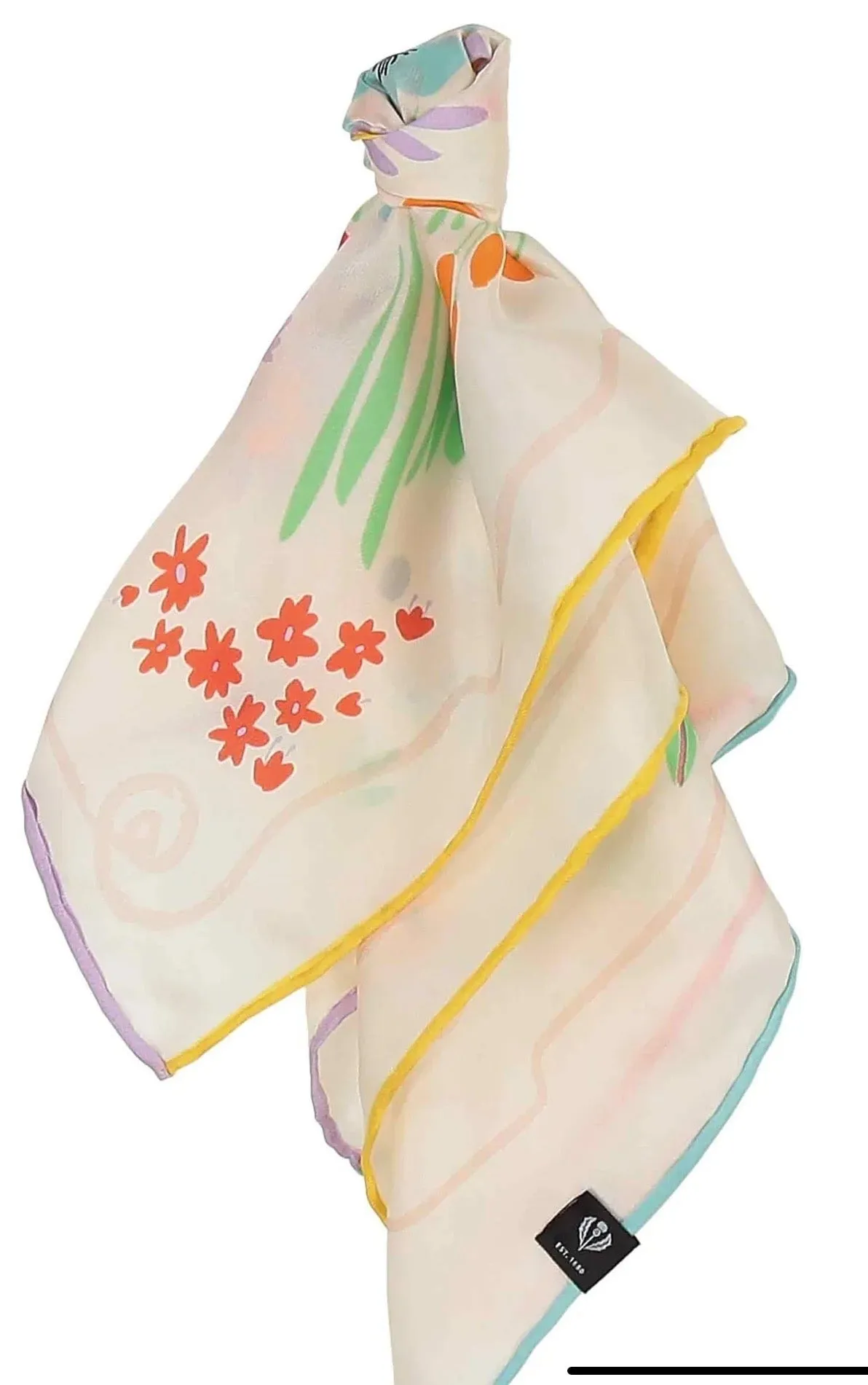 Summer Fresh Garden Silk Square Scarf By Fraas!