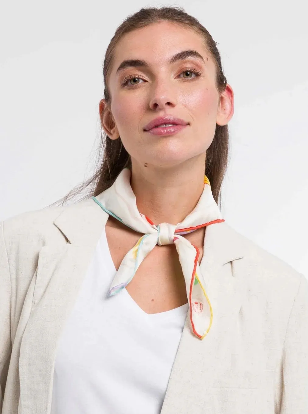 Summer Fresh Garden Silk Square Scarf By Fraas!