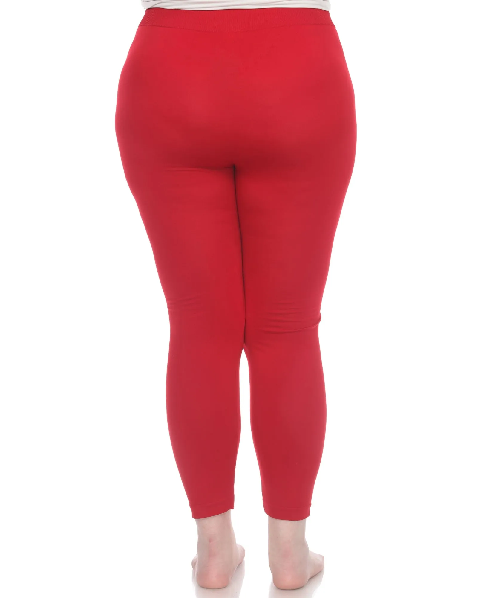 Super-Stretch Solid Leggings | Red