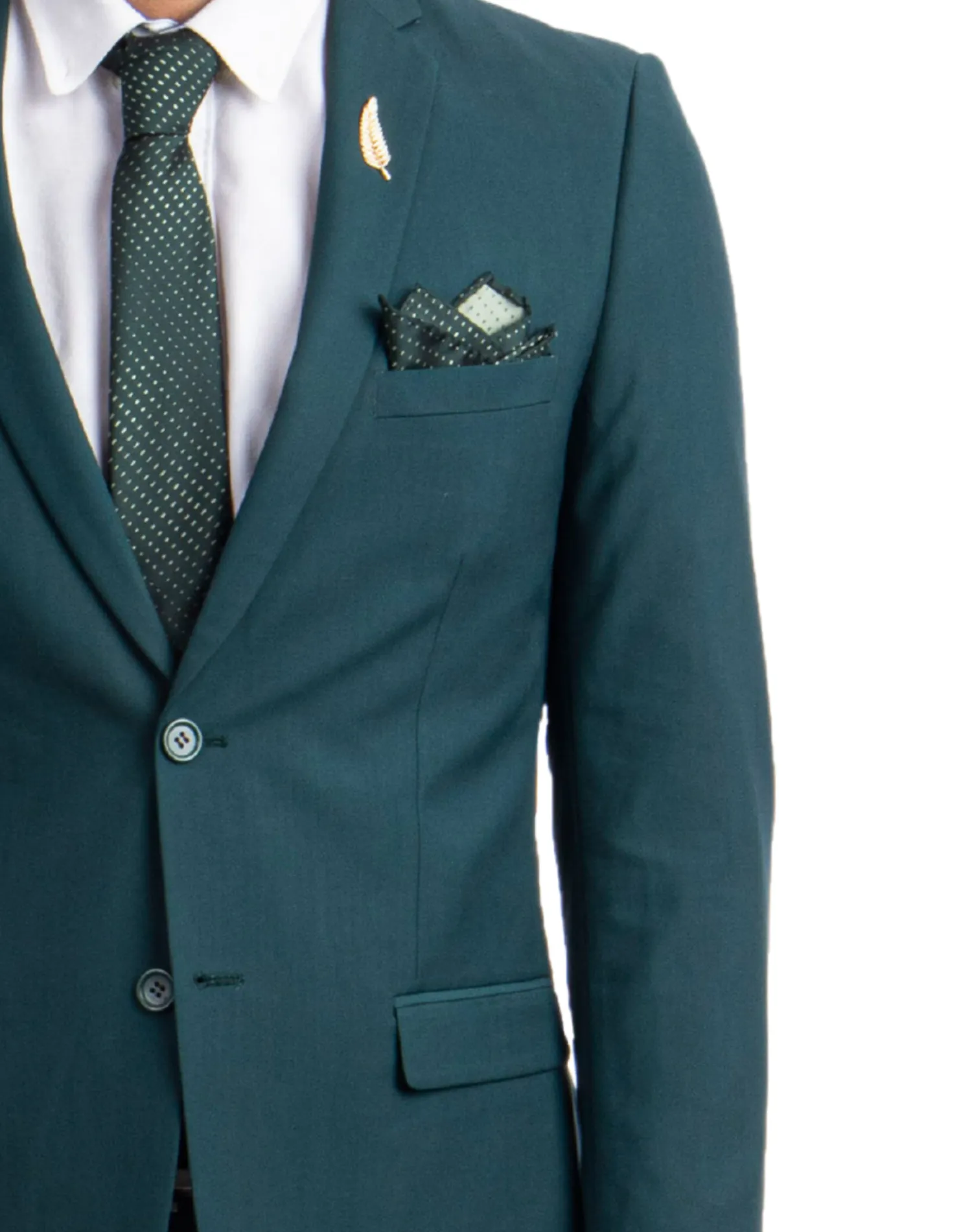 Tazzio Solid Slim Fit Suit - Tidepool Green