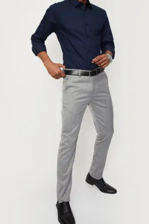 That combination fantastic dark blue formal shirt paired with grey pants creates a sharp and sophisticated look perfect for a office & wedding men parties or the office