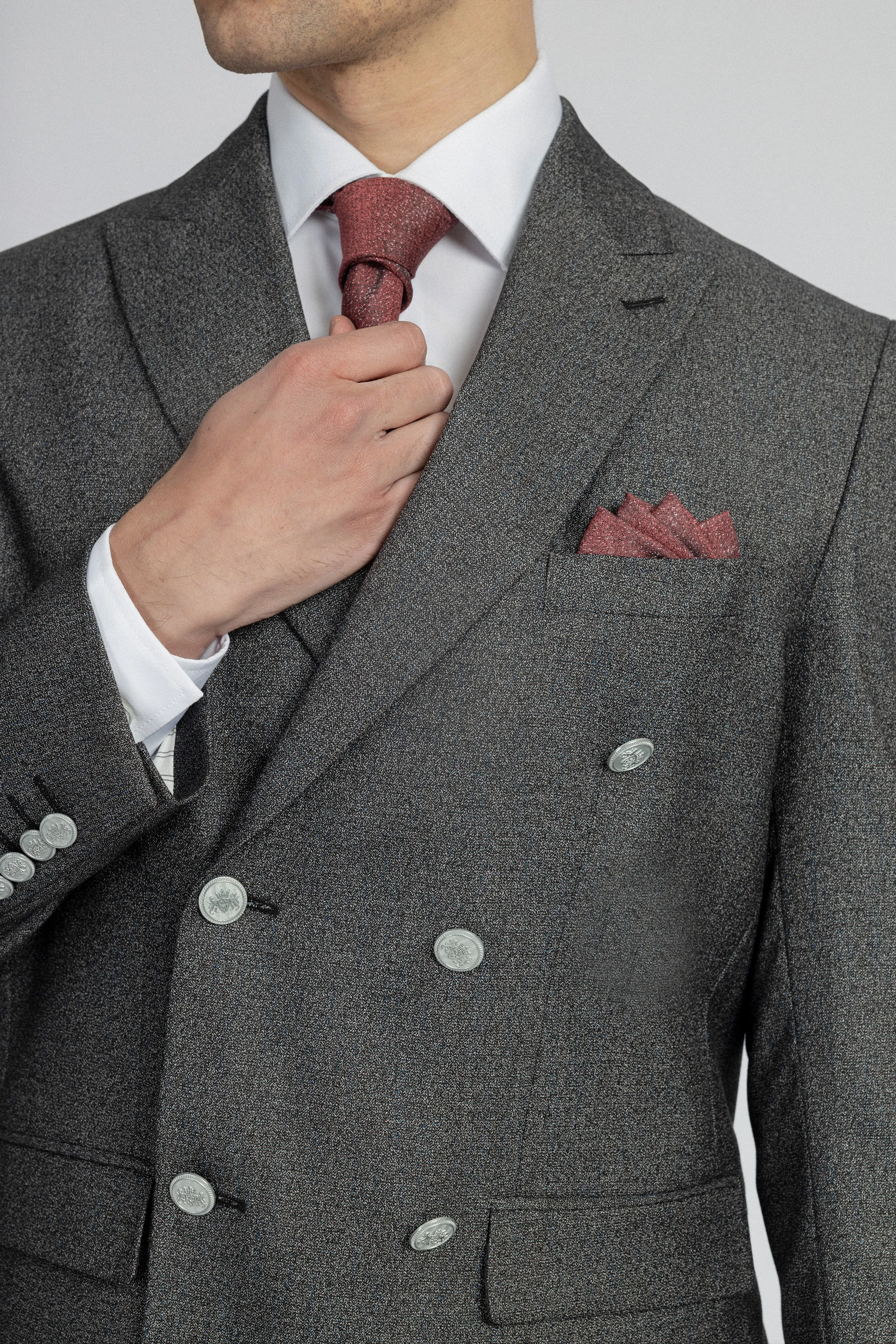 Tweed Patterned charcoal Flake Suite