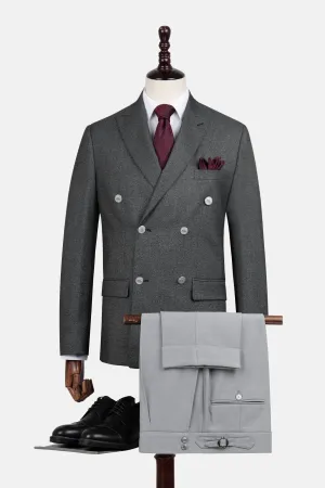 Tweed Patterned charcoal Flake Suite