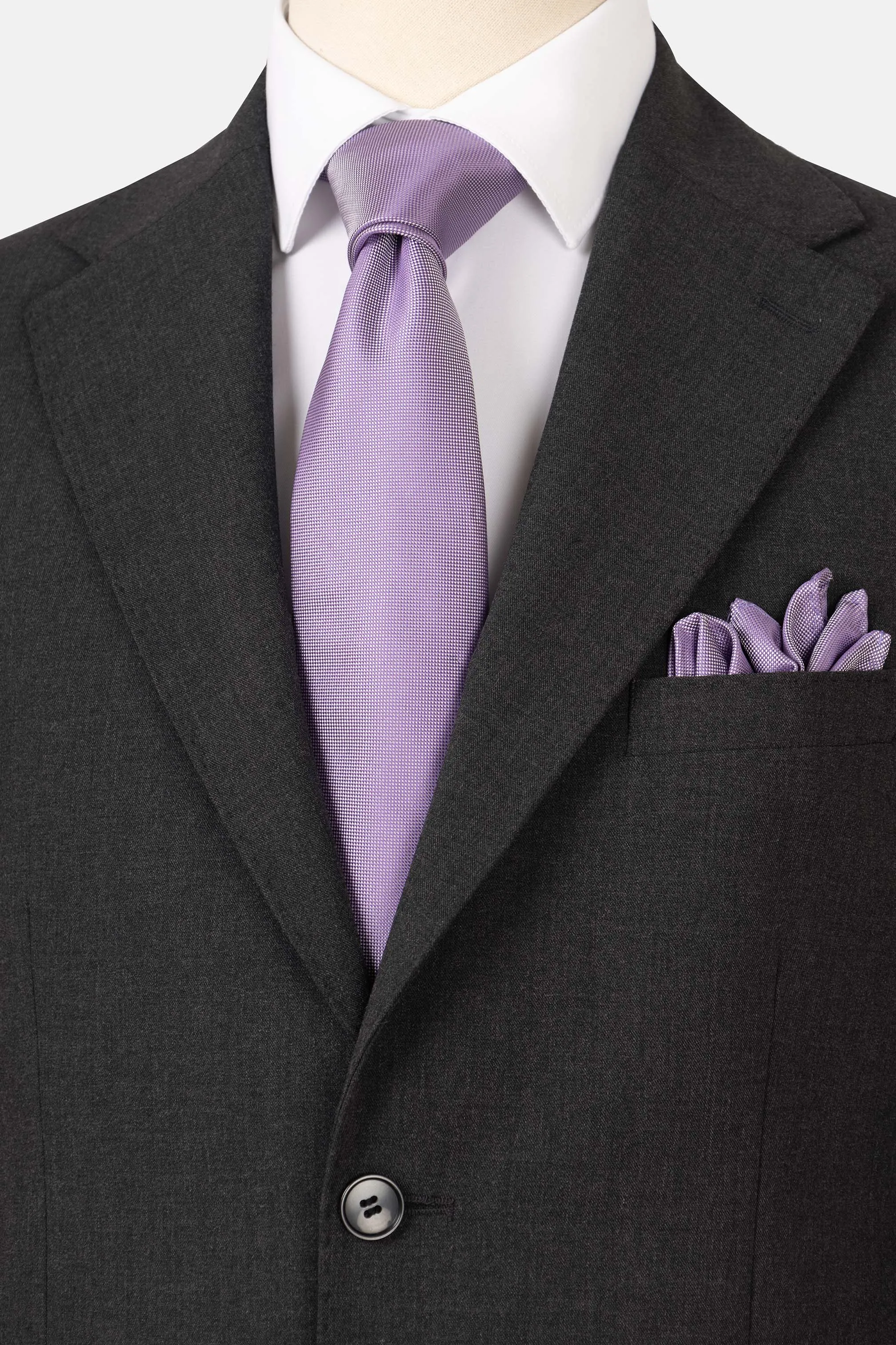 Twill Pattern Dark Gray Suite