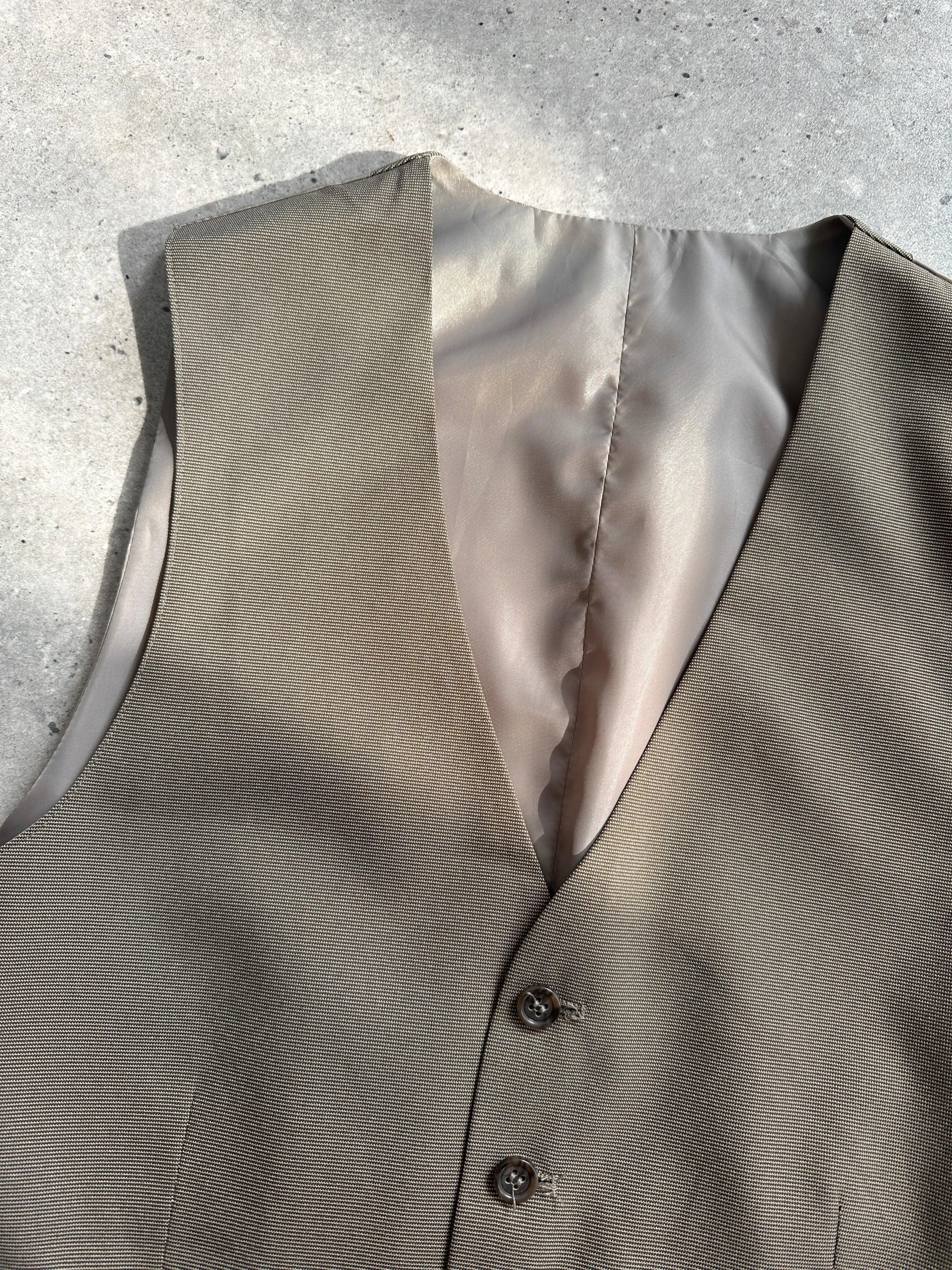 Vintage Elasticated Tailored Waistcoat - L