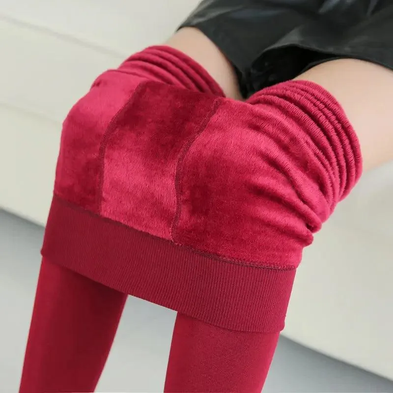 Warm Velvet Leggings for Winter – Body Shaping and Insulating Legwear