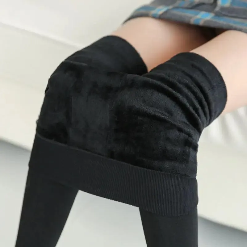 Warm Velvet Leggings for Winter – Body Shaping and Insulating Legwear