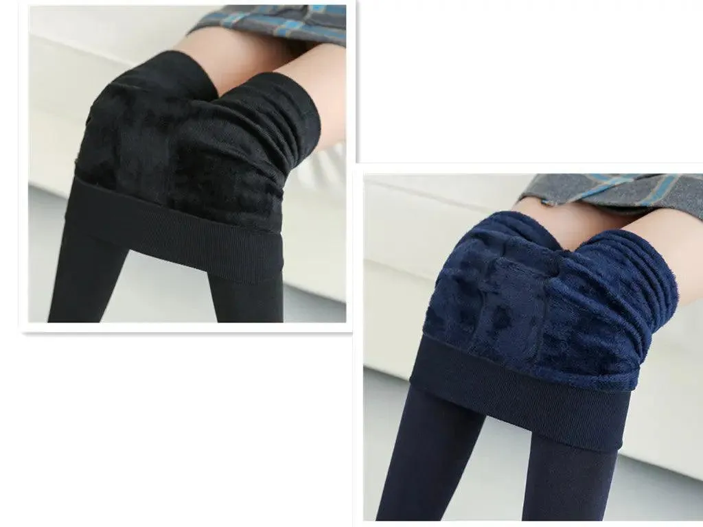 Warm Velvet Leggings for Winter – Body Shaping and Insulating Legwear