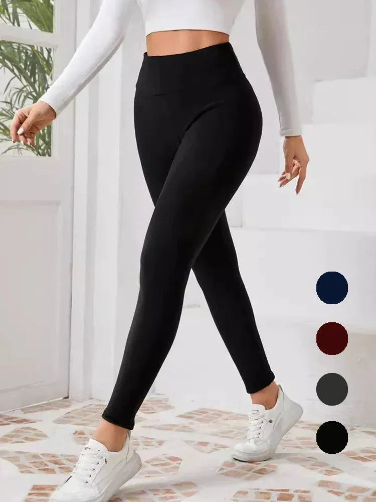 Women Thermal Fleece Lined High Waist Warm