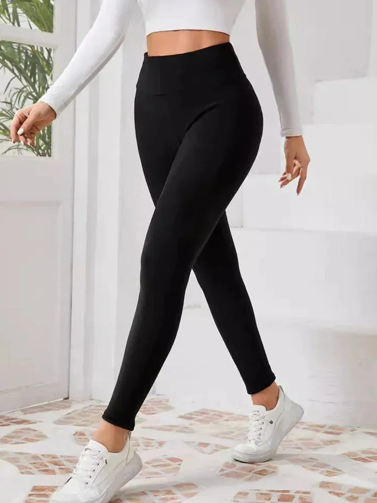 Women Thermal Fleece Lined High Waist Warm