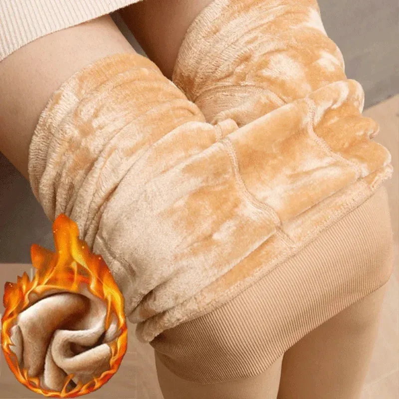 Women Winter Leggings Warm Leggins High Waist Velvet Black