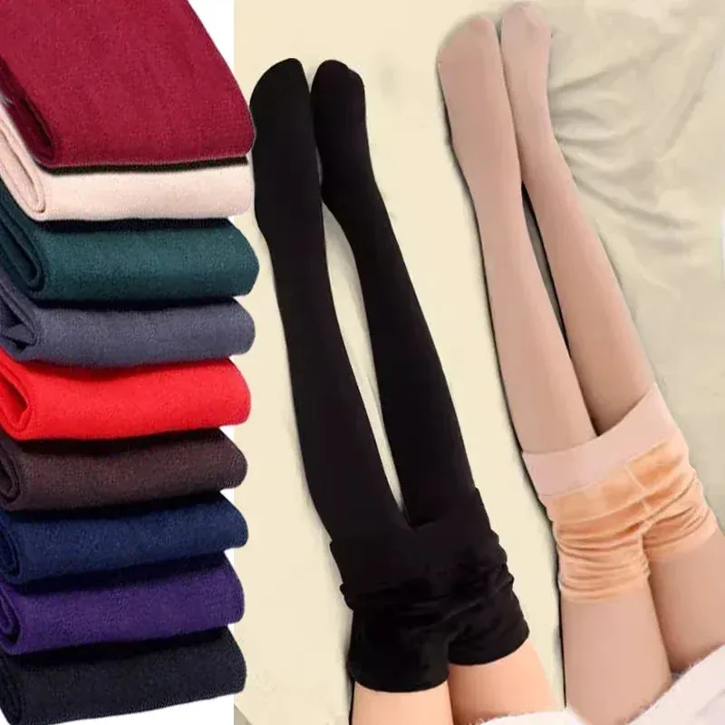 Women Winter Leggings Warm Leggins High Waist Velvet Black